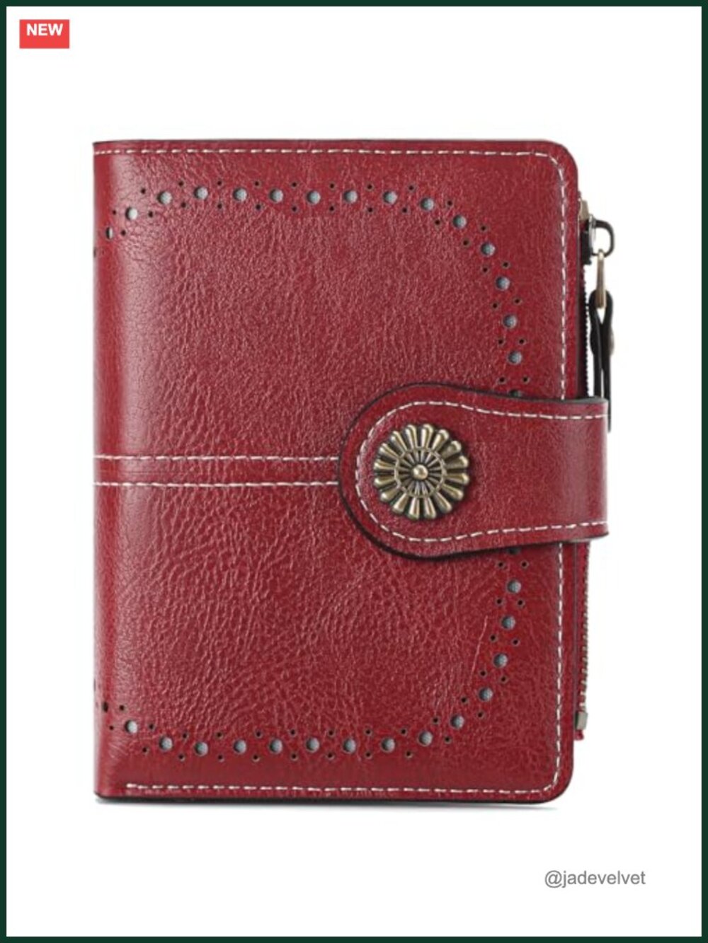Small Vegan Leather Bifold Wallet RFID Blocking Credit Card Holder with Zipper